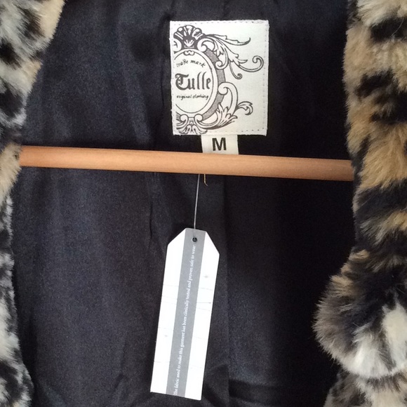 NWT Tulle Leopard Print Swing Jacket - Size Medium - Picture 4 of 7